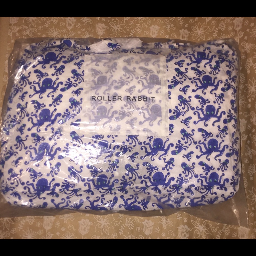 ROLLER RABBIT MOBY BABY QUILT BLUE LARGE